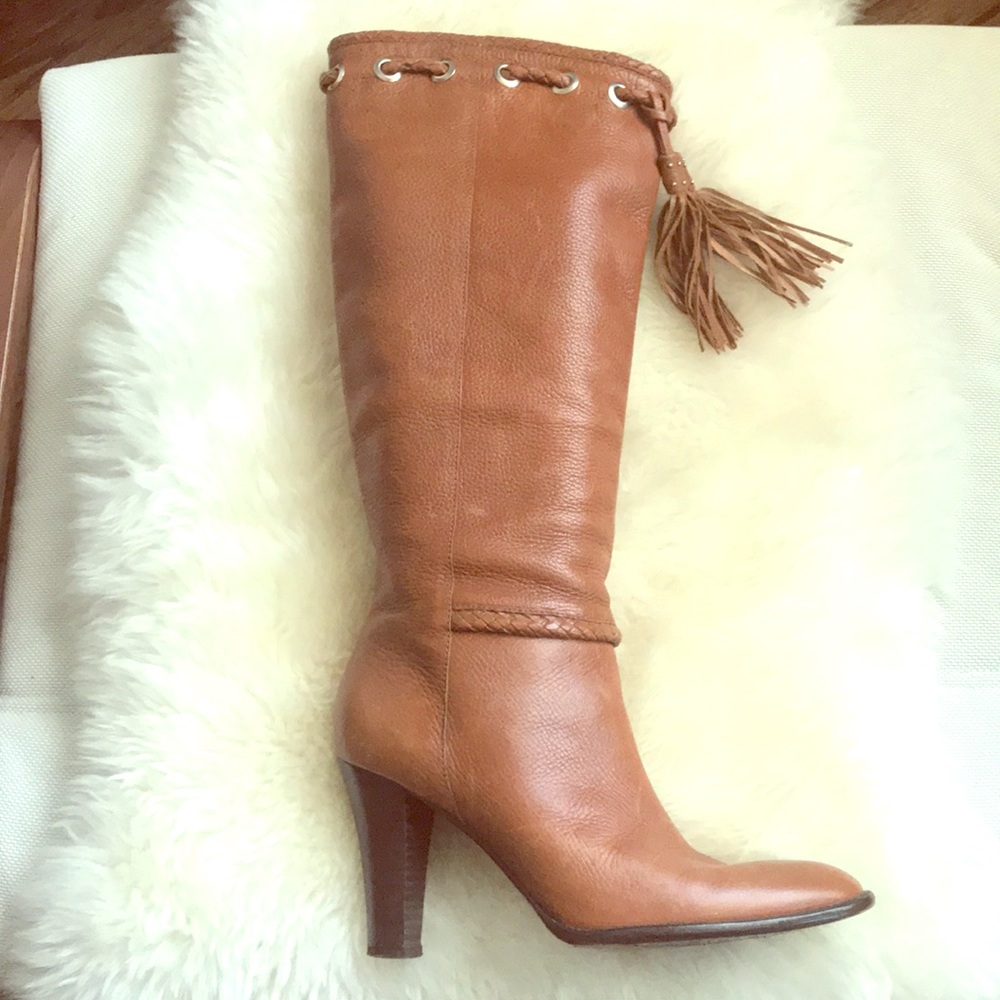 Antonio Melani leather fringe boot